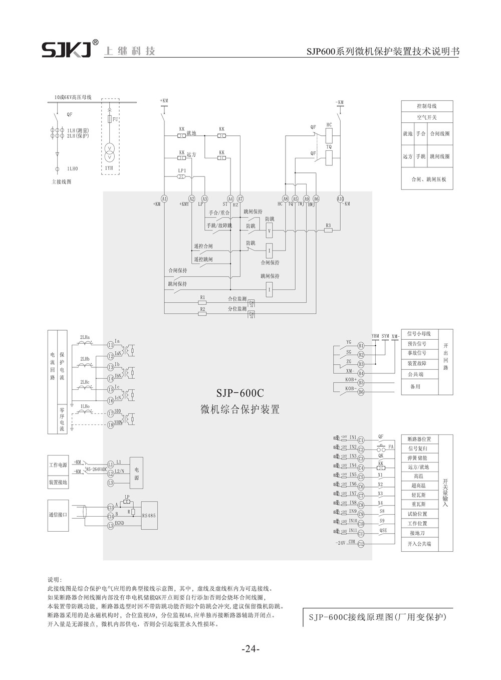 SJP-600C微機綜合保護(hù)裝置產(chǎn)品參數(shù)圖片三