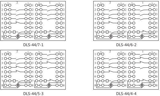 DLS-43/9-1雙位置繼電器內(nèi)部連接線圖片3