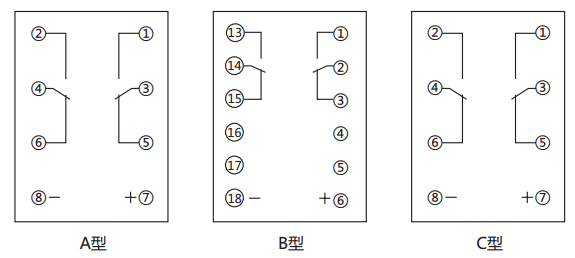 JCDY-2/A直流電壓繼電器內部接線及外引接線圖