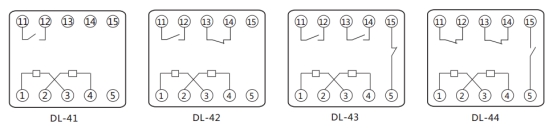 DL-41繼電器內(nèi)部端子外引接線圖
