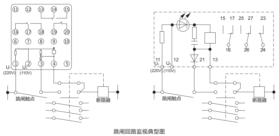 ZJS-21跳閘回路監(jiān)視繼電器工作原理