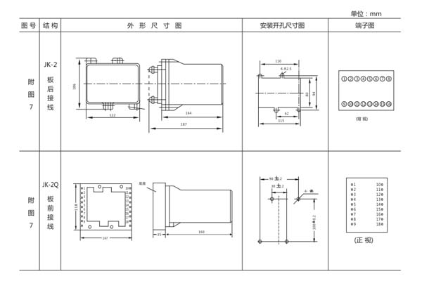 ZC-23開(kāi)孔尺寸圖