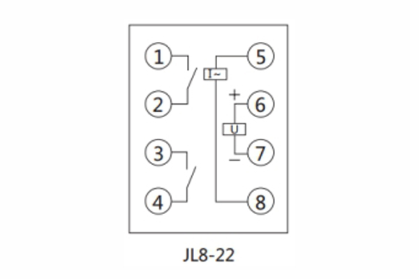 JL8-22內(nèi)部接線圖及外引接線圖（正視圖）1.jpg